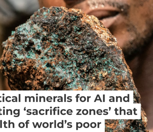 An artisanal miner holds a cobalt stone at a mine near Kolwezi, Congo, in 2022. About 20,000 people work there among toxic materials. Junior Kannah/AFP via Getty Images